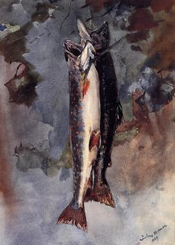 Winslow Homer : Two Trout II